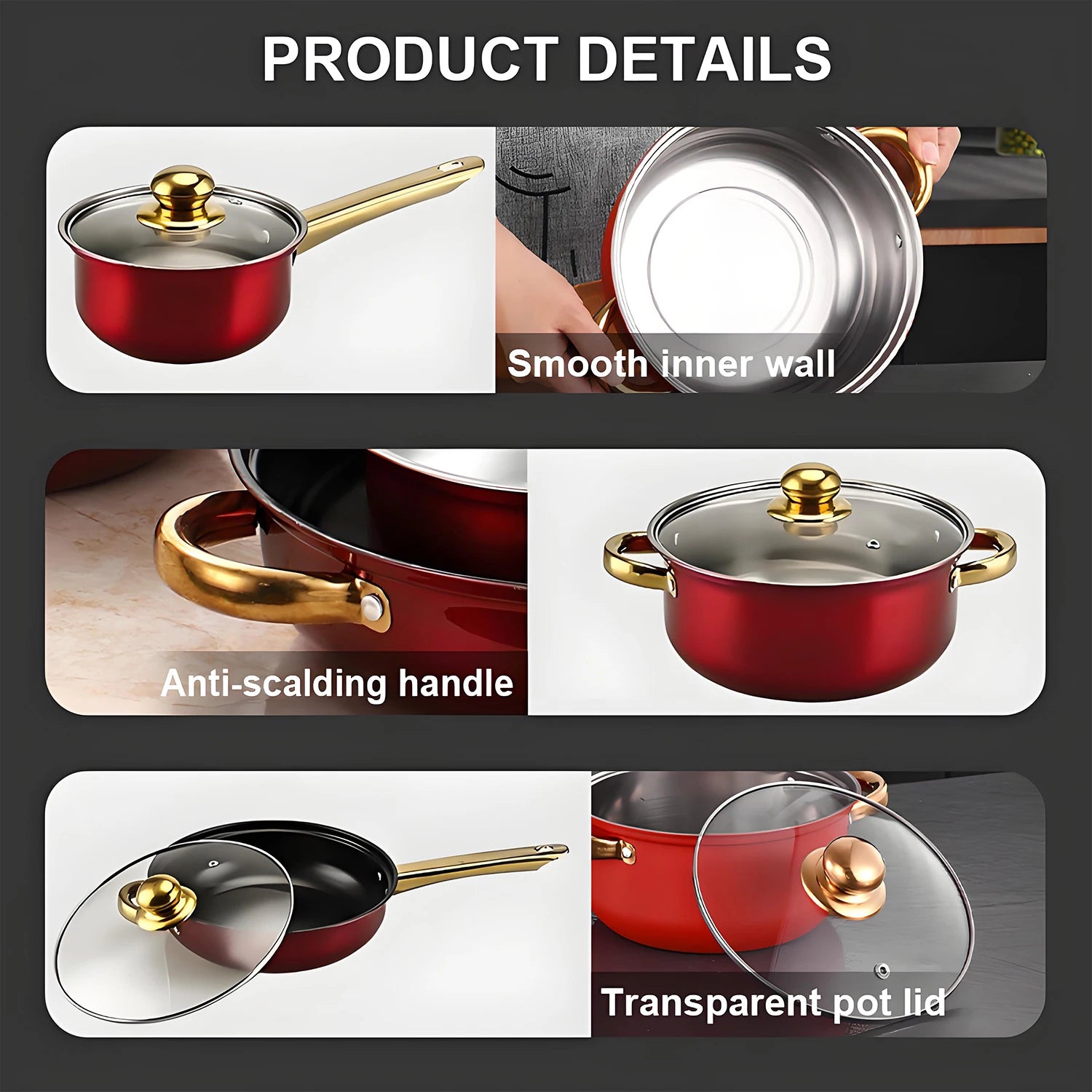 12-Piece Stainless Steel Cookware Set