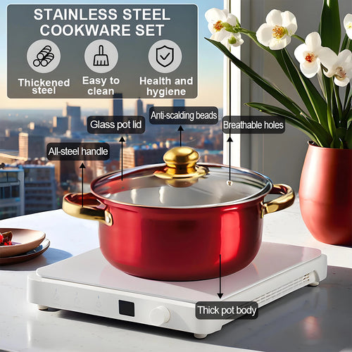 12-Piece Stainless Steel Cookware Set