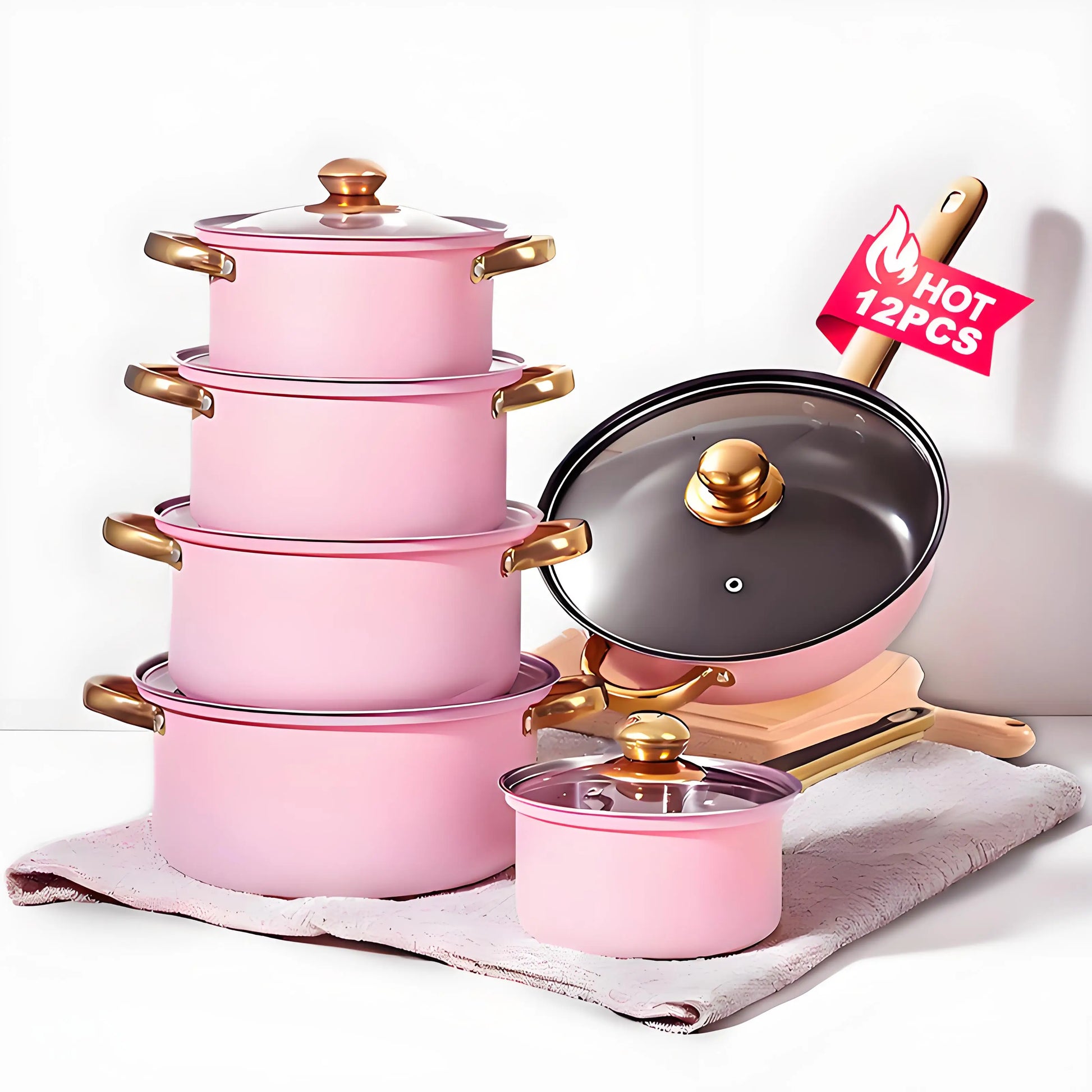 12-Piece Stainless Steel Cookware Set