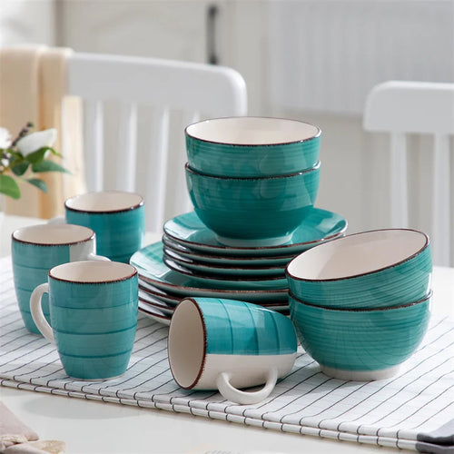 16Pc Ceramic Vintage Dinnerware Set