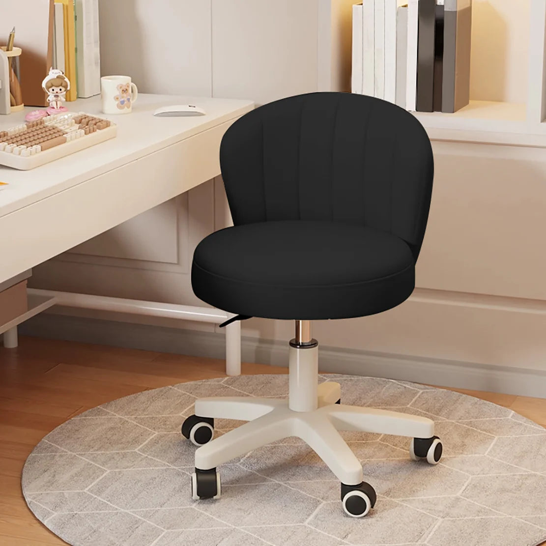 Round Rolling Armless Comfy Work Spa Chair