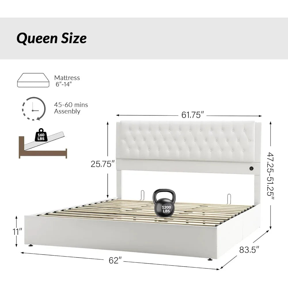 Lift Up Storage Queen Bed