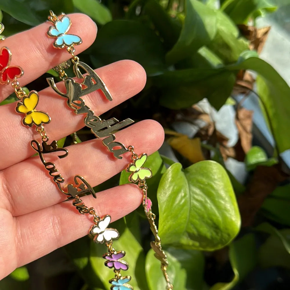 Necklace and Bracelet Butterfly Jewelry Set