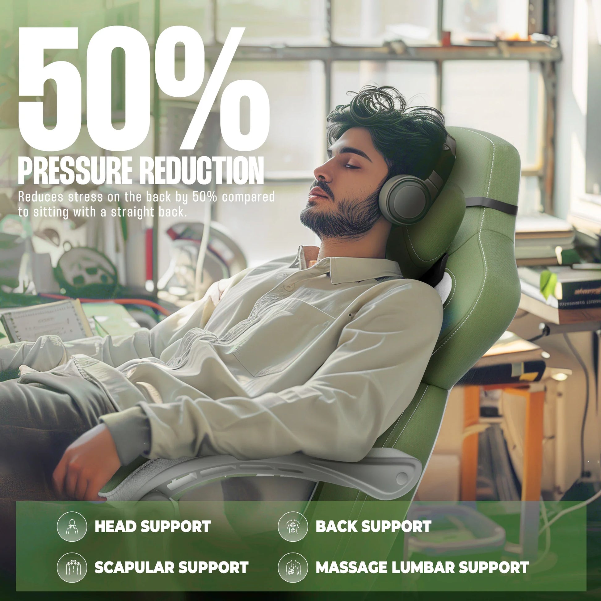 Gaming Chair with Footrest