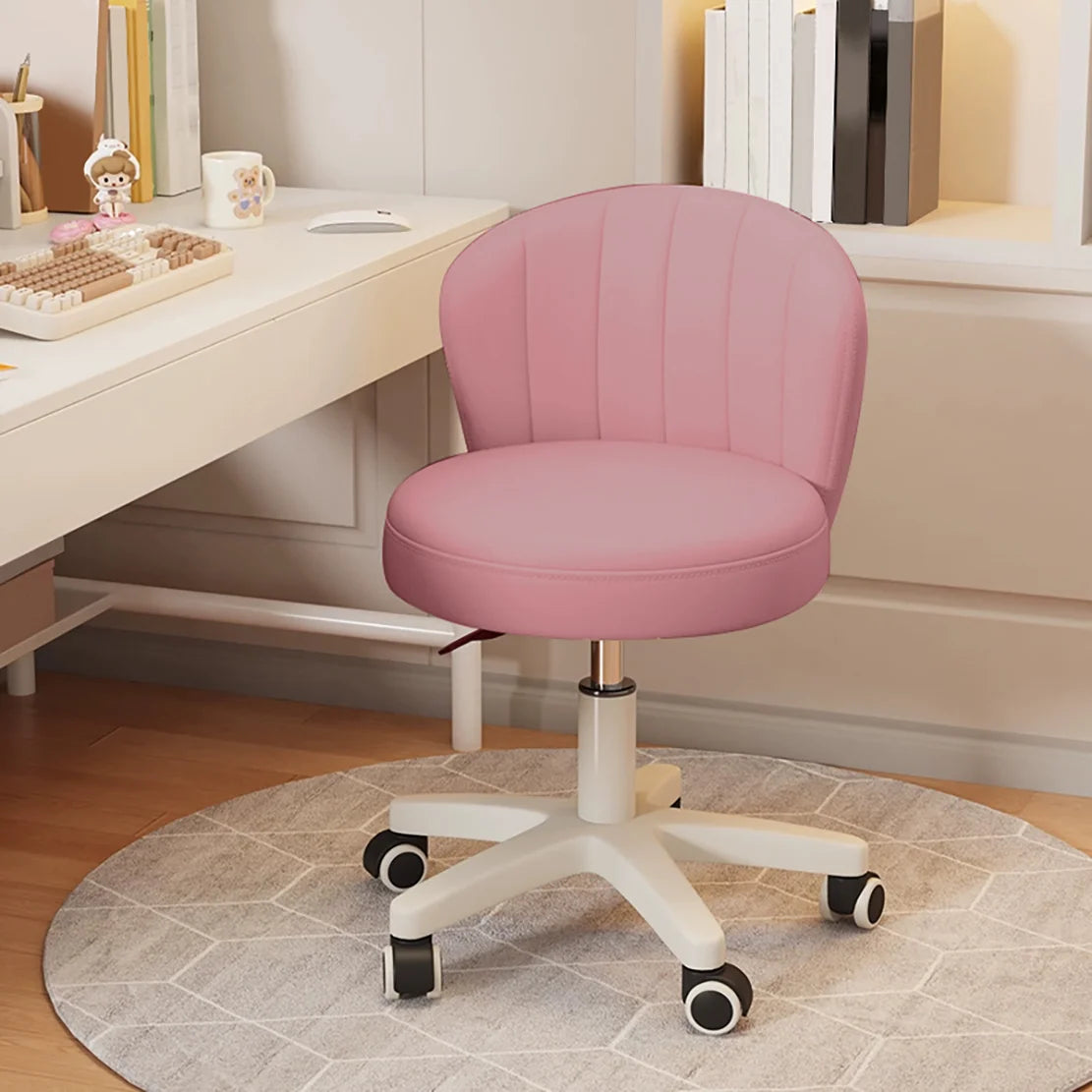 Round Rolling Armless Comfy Work Spa Chair