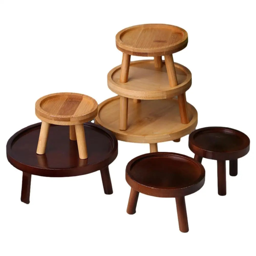 Multifunctional Wooden Stool Plant Holder