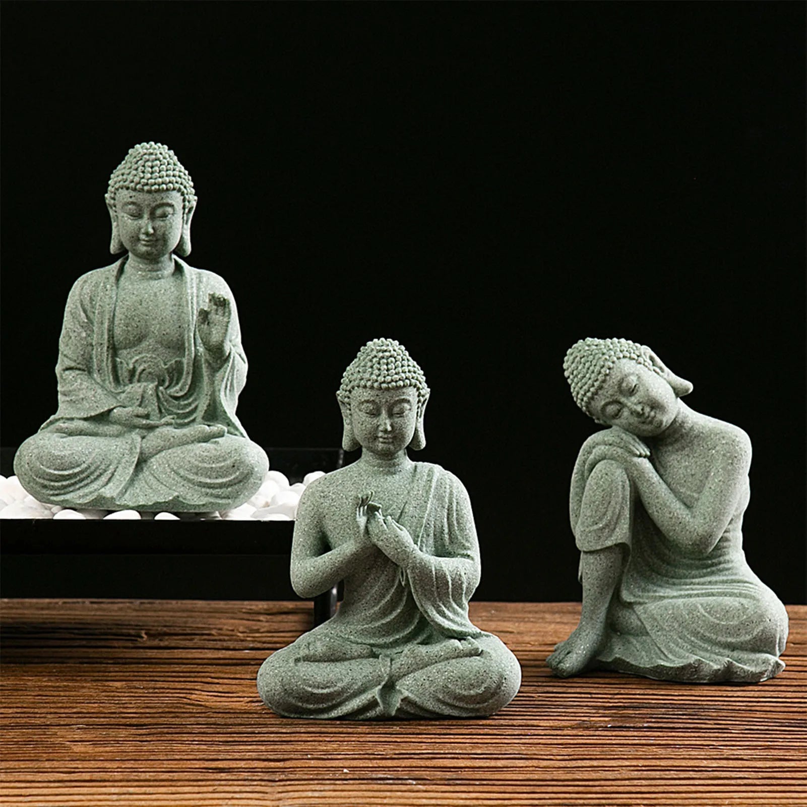 Green Sandstone Buddha Statue