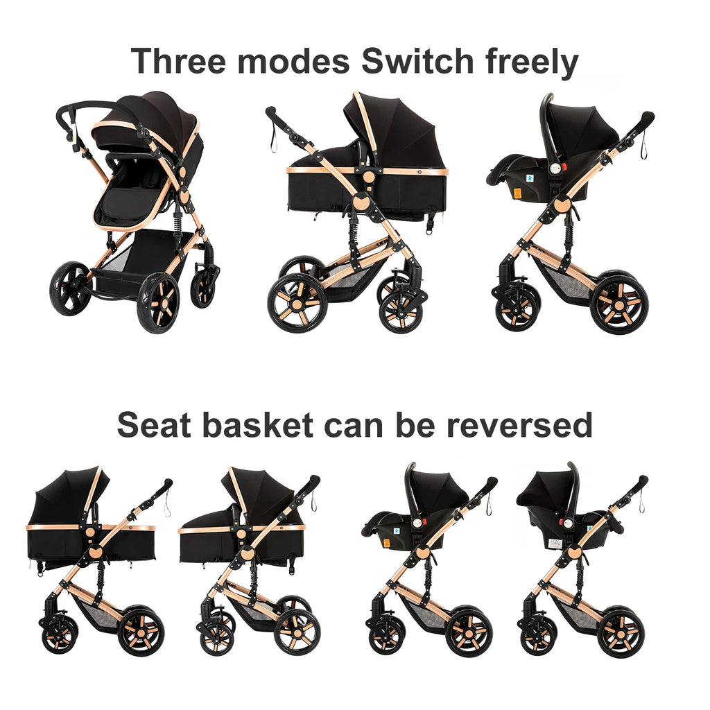 Lightweight Folding  3 in 1 Baby Cart