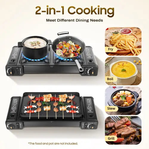 Portable Camping Stove W/Grill Tray