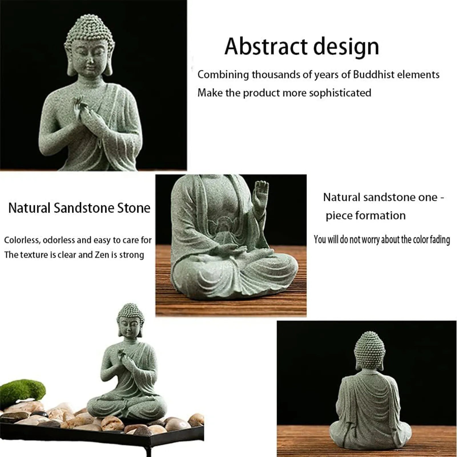 Green Sandstone Buddha Statue