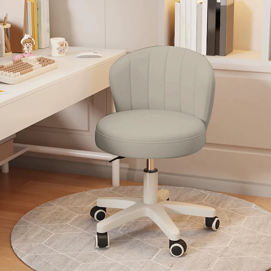 Round Rolling Armless Comfy Work Spa Chair