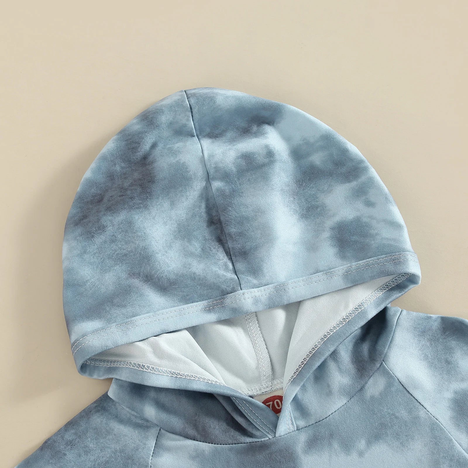 Tie-Dyed Casual Short Sleeve Hooded Set