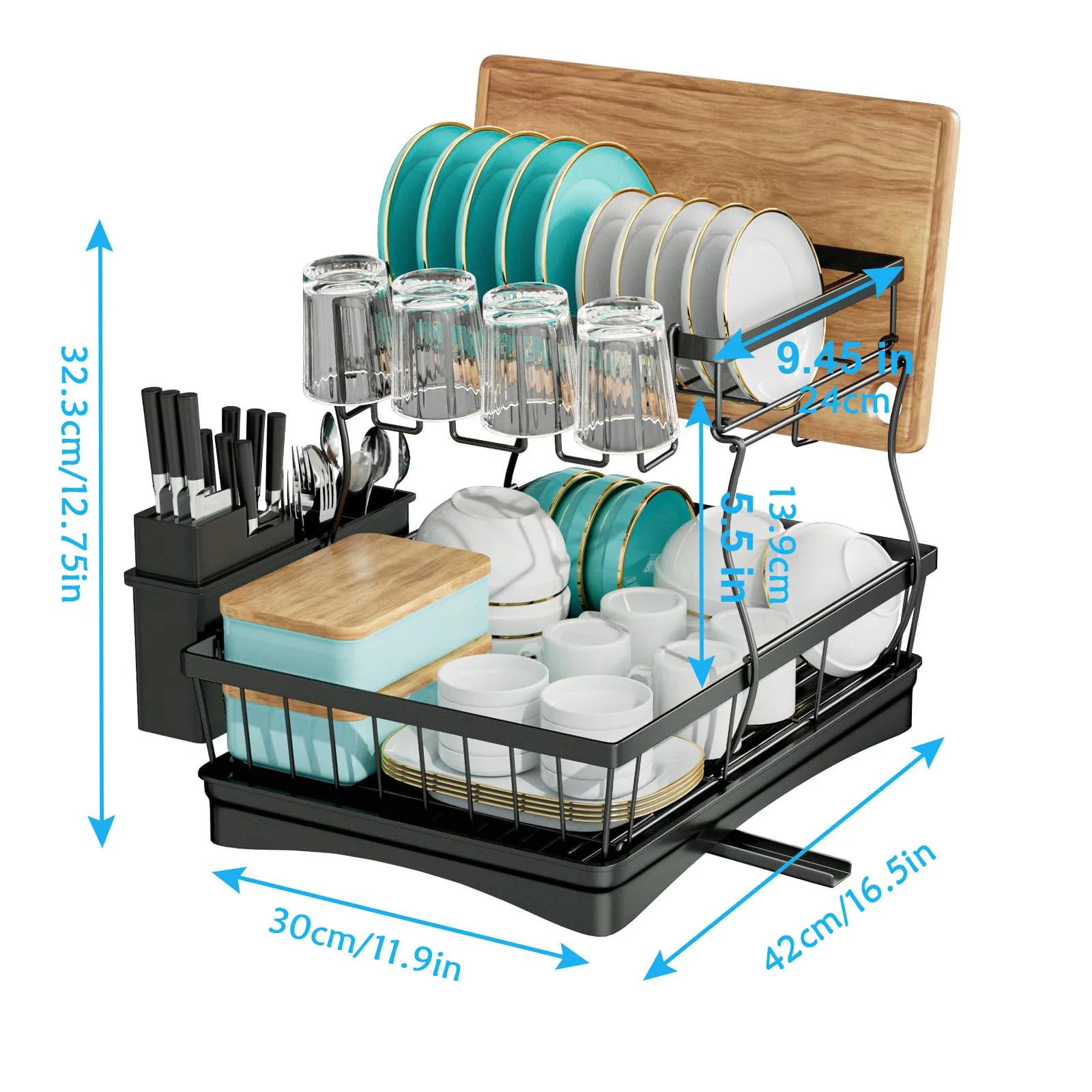 2-Tier Dish Drying Rack