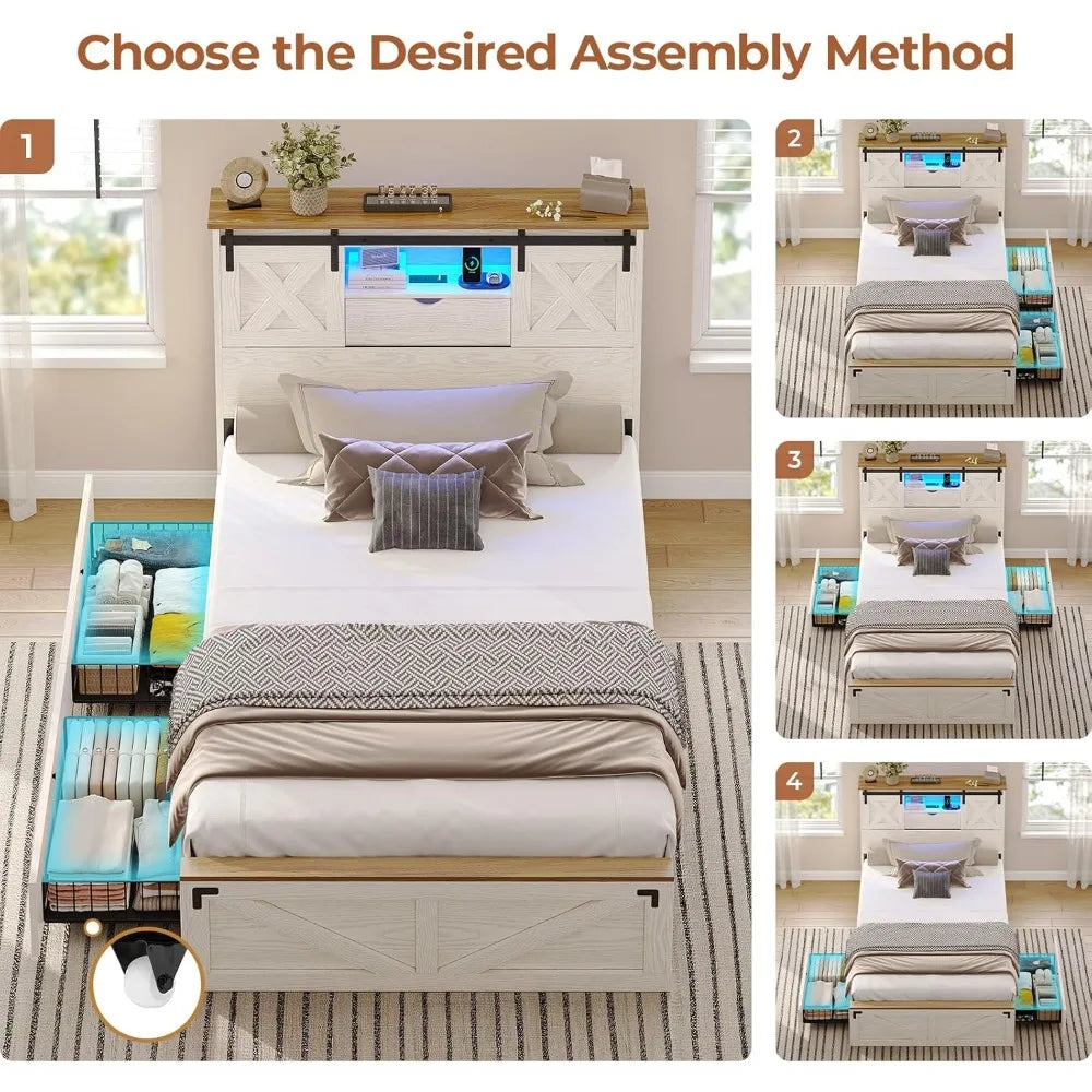 Farmhouse Twin Bed Frame