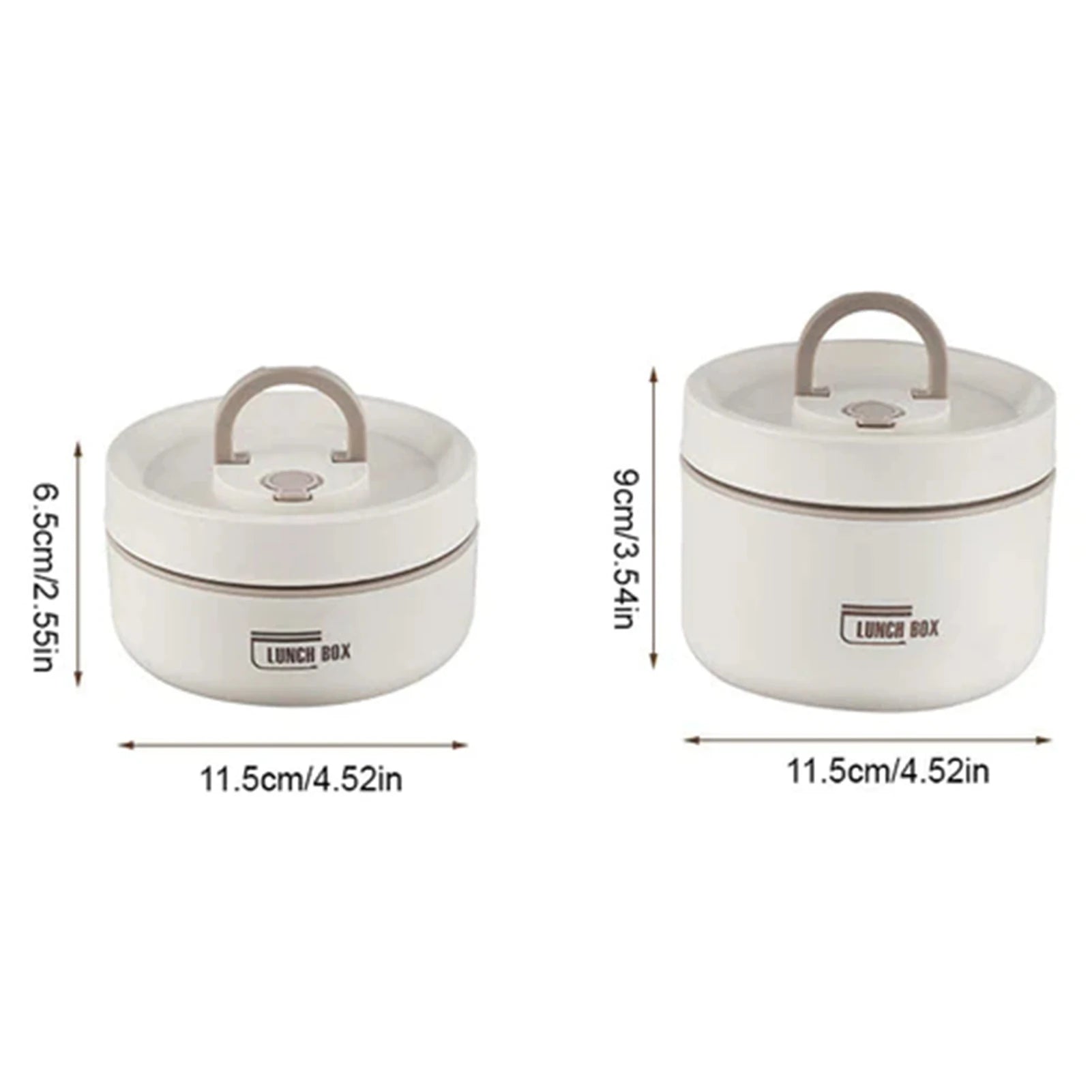 Round Lunch Box with Lid Thermal