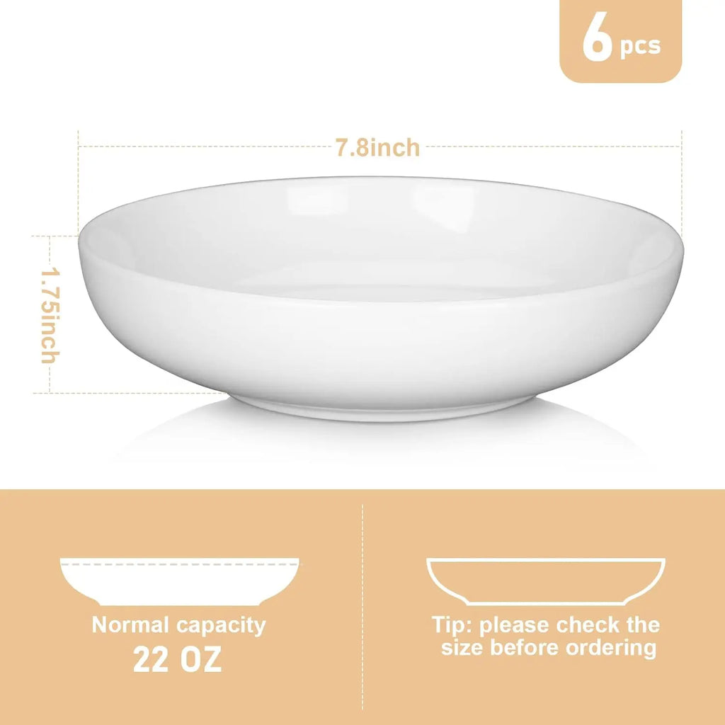 22 Oz Porcelain Pasta Bowls