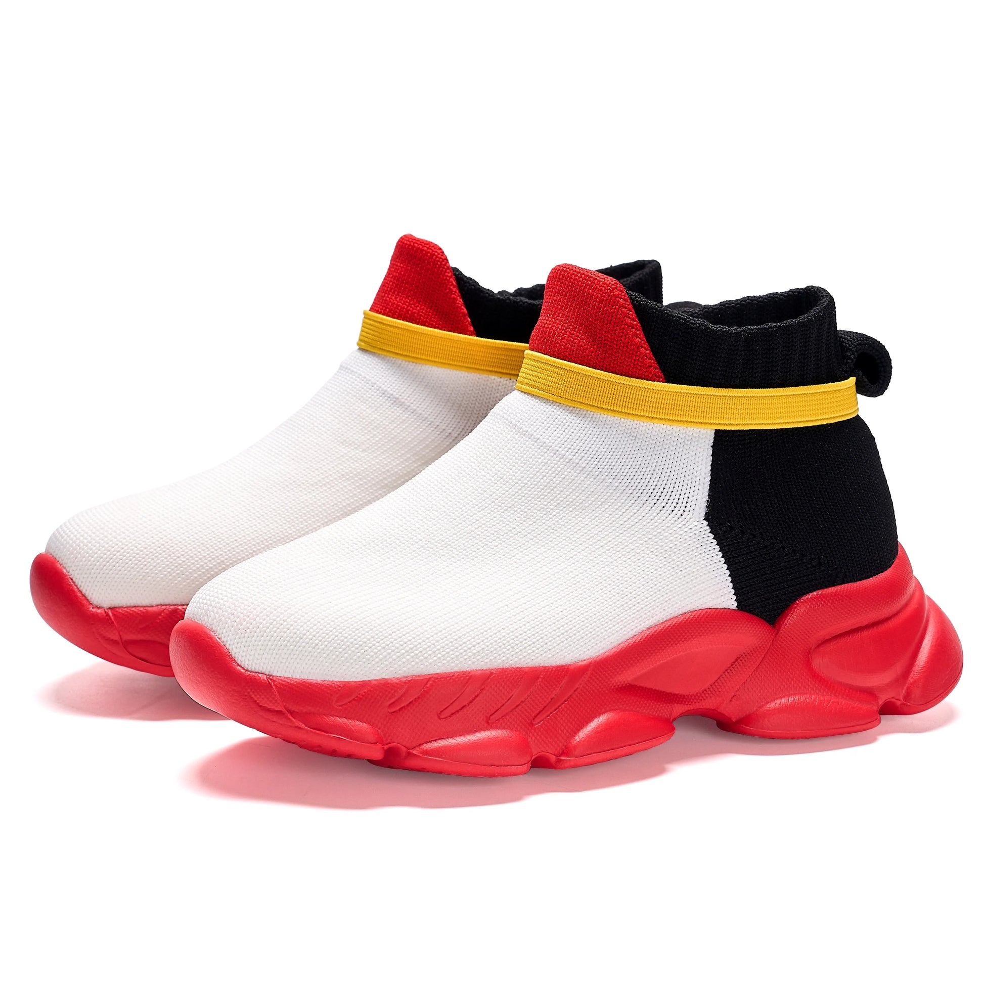 Red, Black and White Sneakers