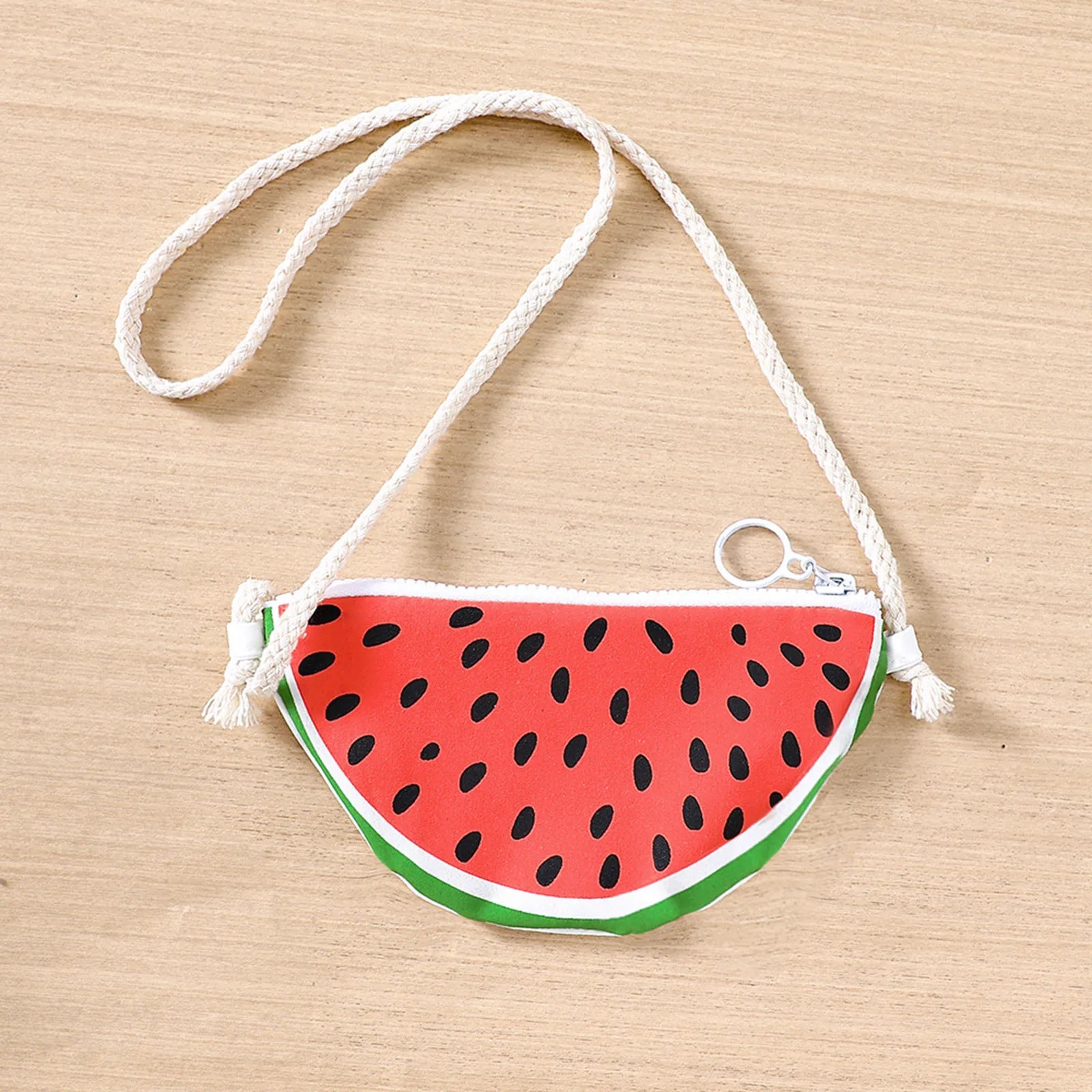 Girls Watermelon Print Dress and Bag Set