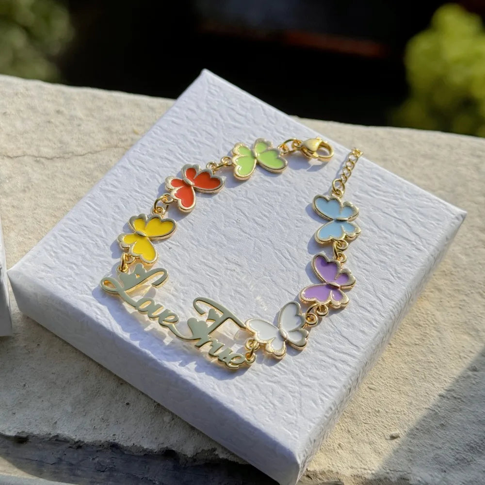 Necklace and Bracelet Butterfly Jewelry Set