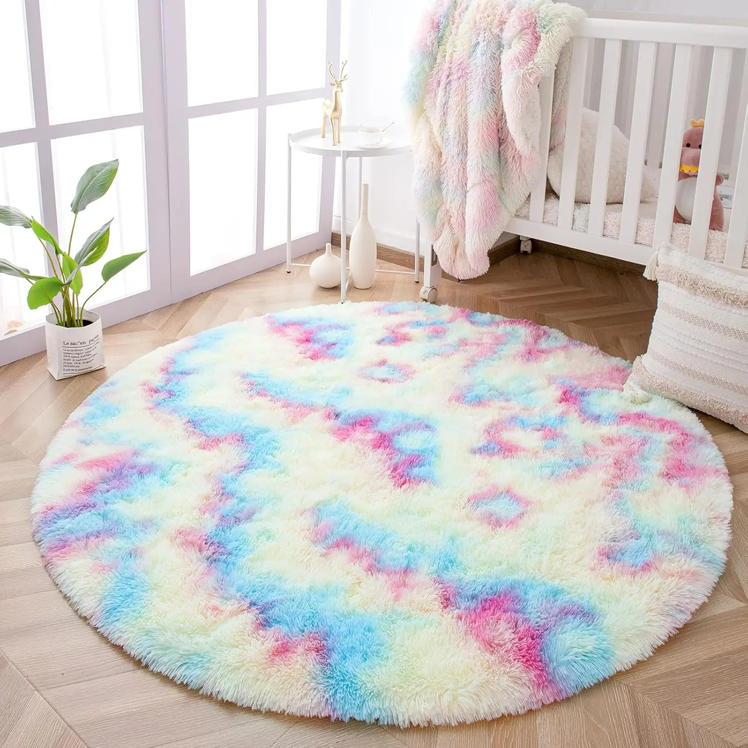 Round Plush Carpet