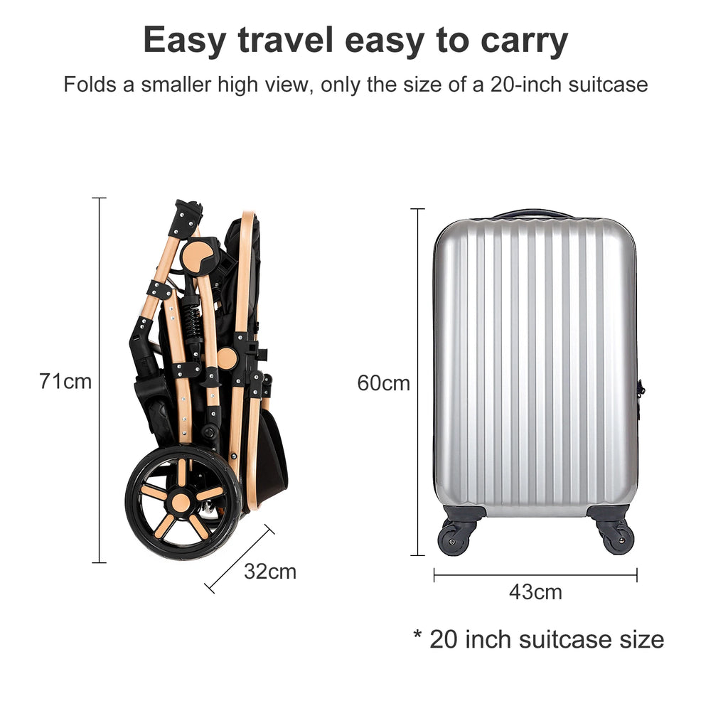 Lightweight Folding  3 in 1 Baby Cart