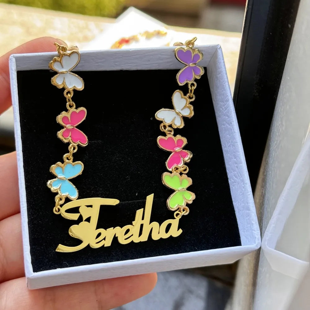 Necklace and Bracelet Butterfly Jewelry Set