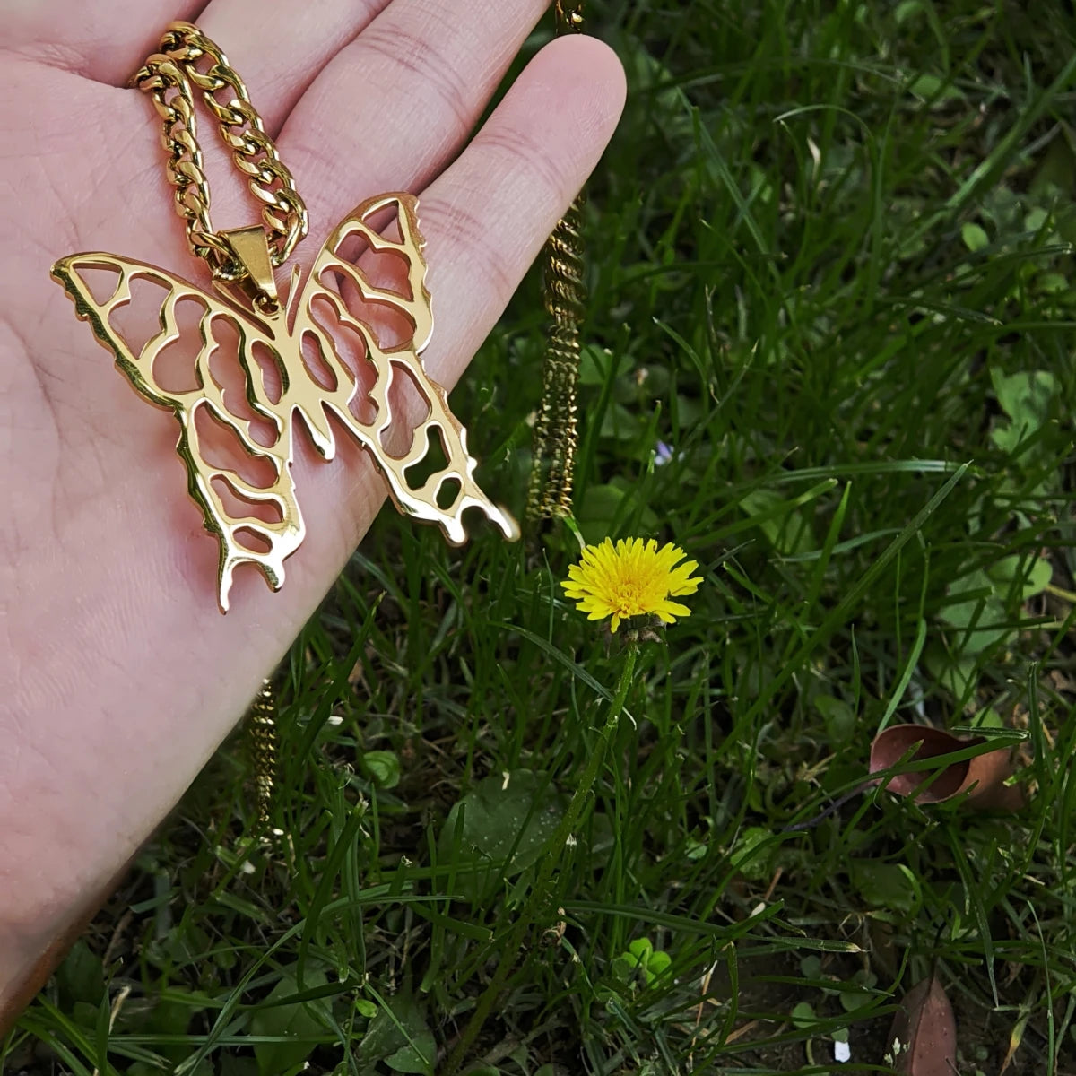 Butterfly Letter Necklace and Earrings Jewelry Set