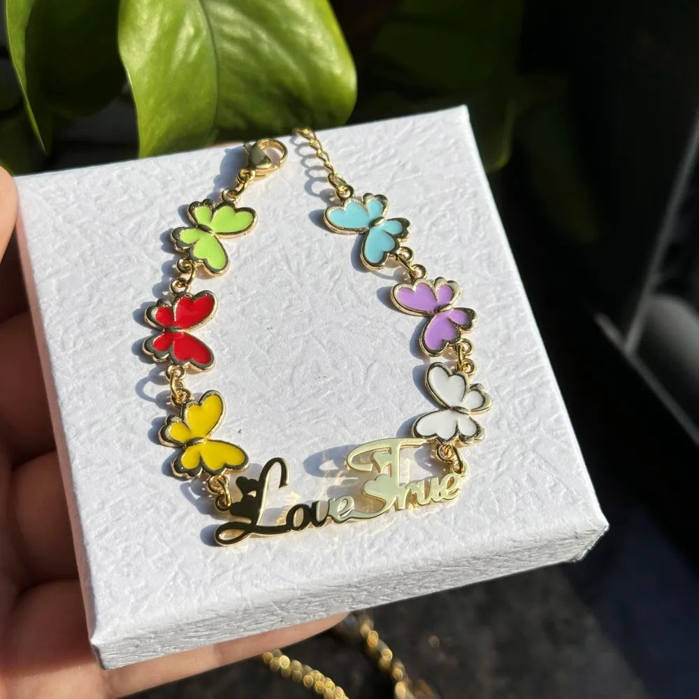Necklace and Bracelet Butterfly Jewelry Set