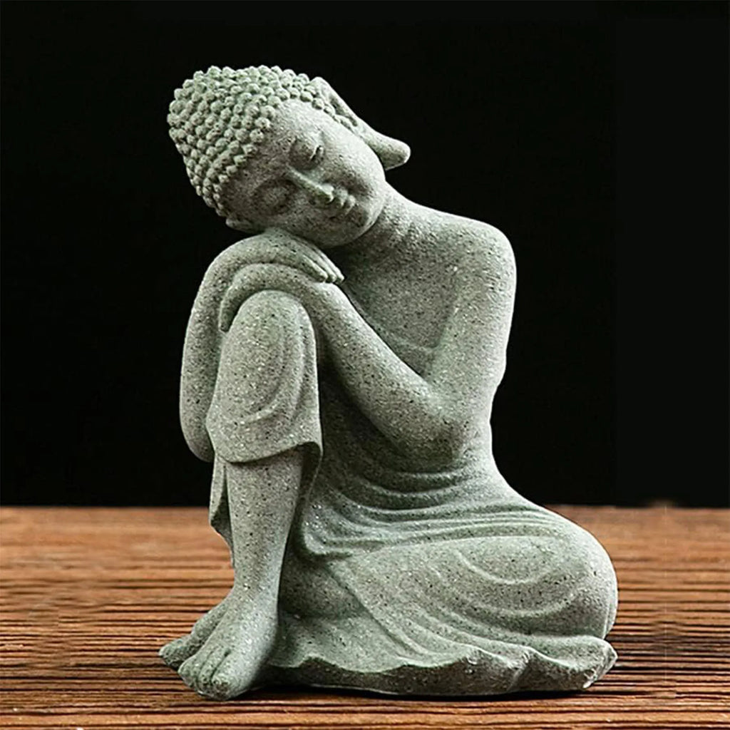 Green Sandstone Buddha Statue