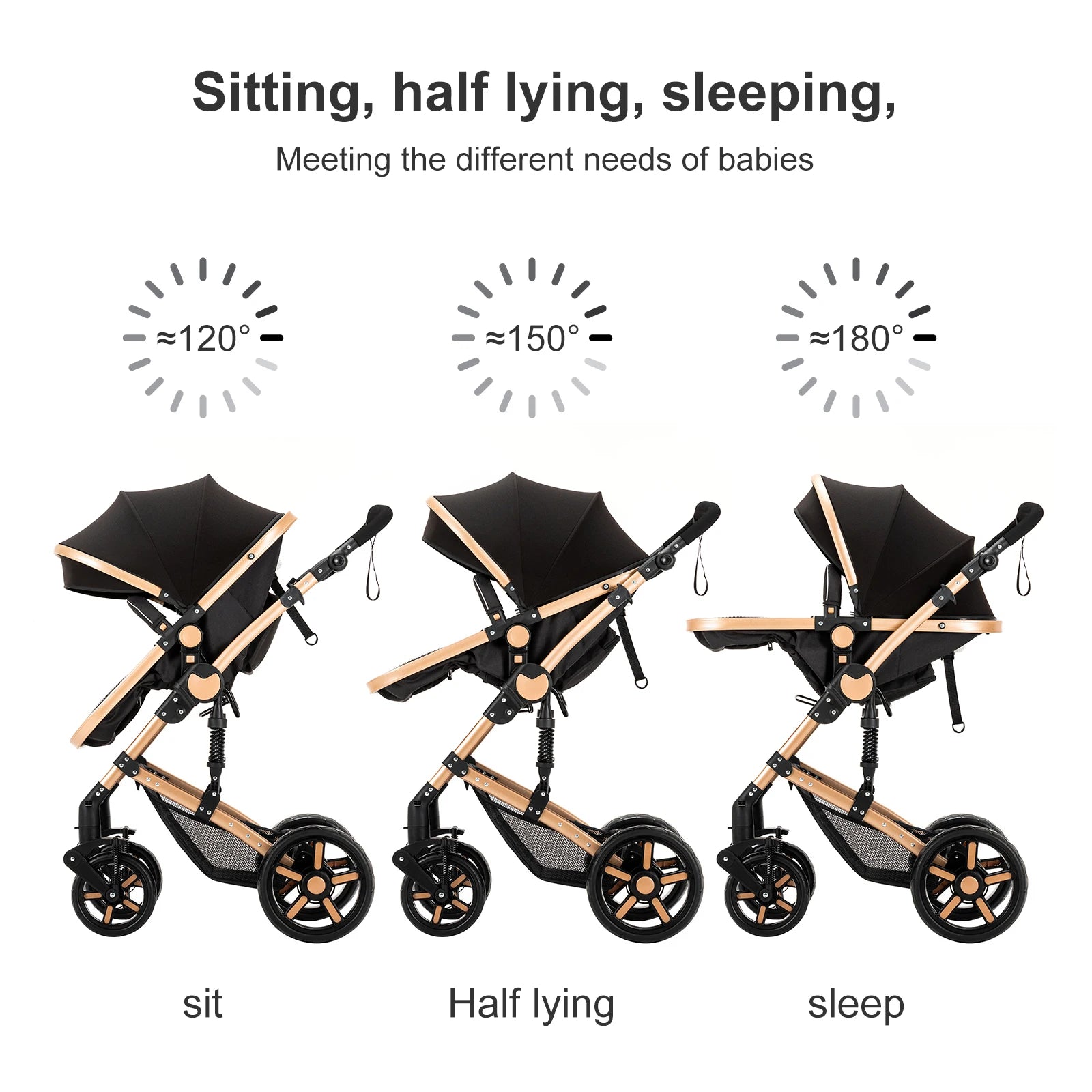 Lightweight Folding  3 in 1 Baby Cart