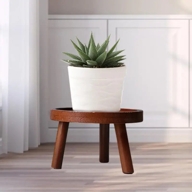 Multifunctional Wooden Stool Plant Holder