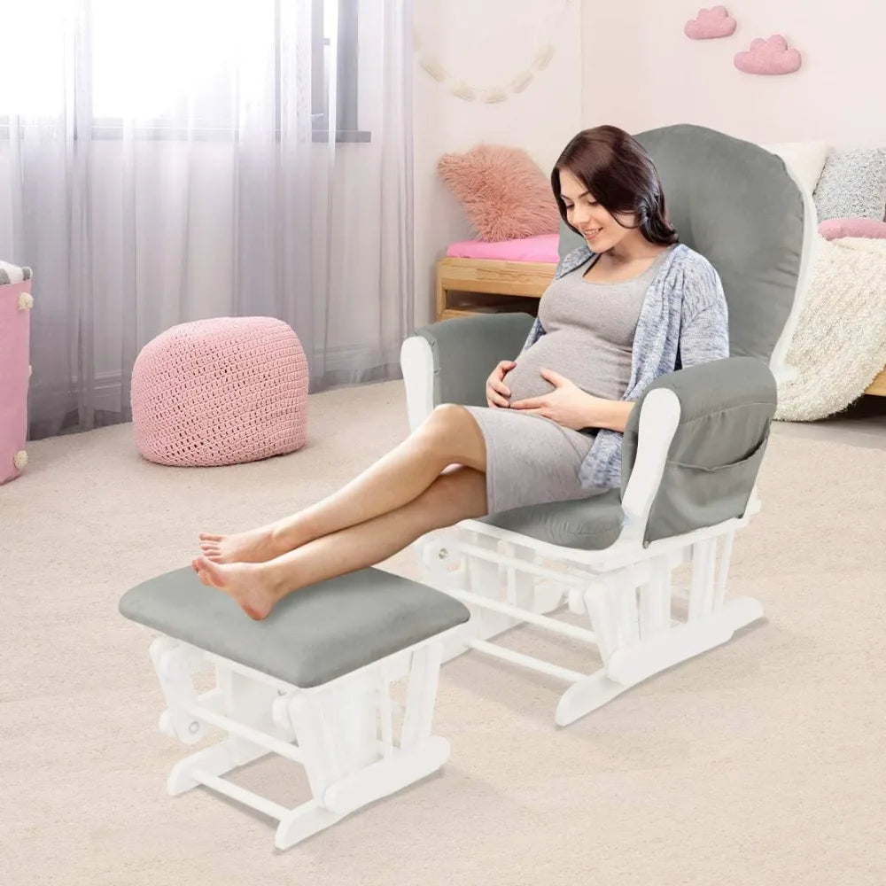 Nursery Glider with Ottoman