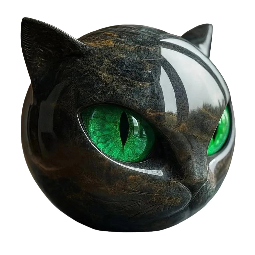 Black Obsidian Cat Head