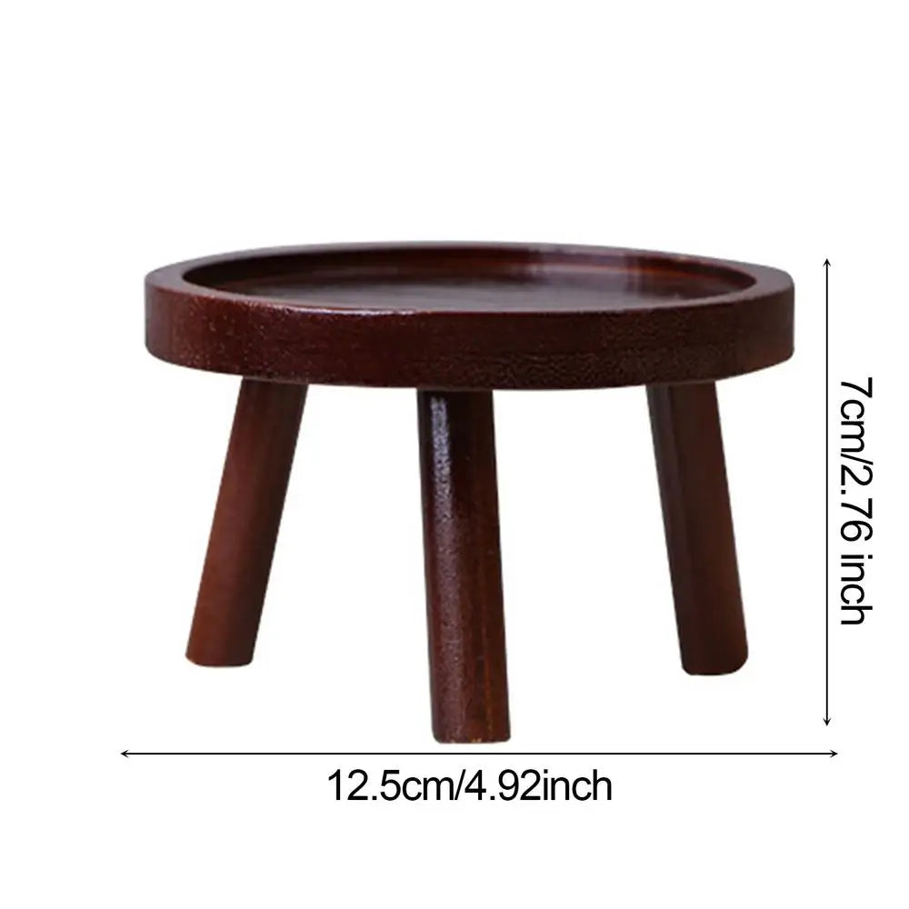 Multifunctional Wooden Stool Plant Holder