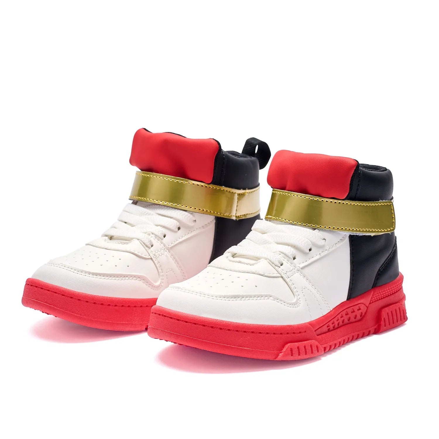 Red, Black and White Sneakers
