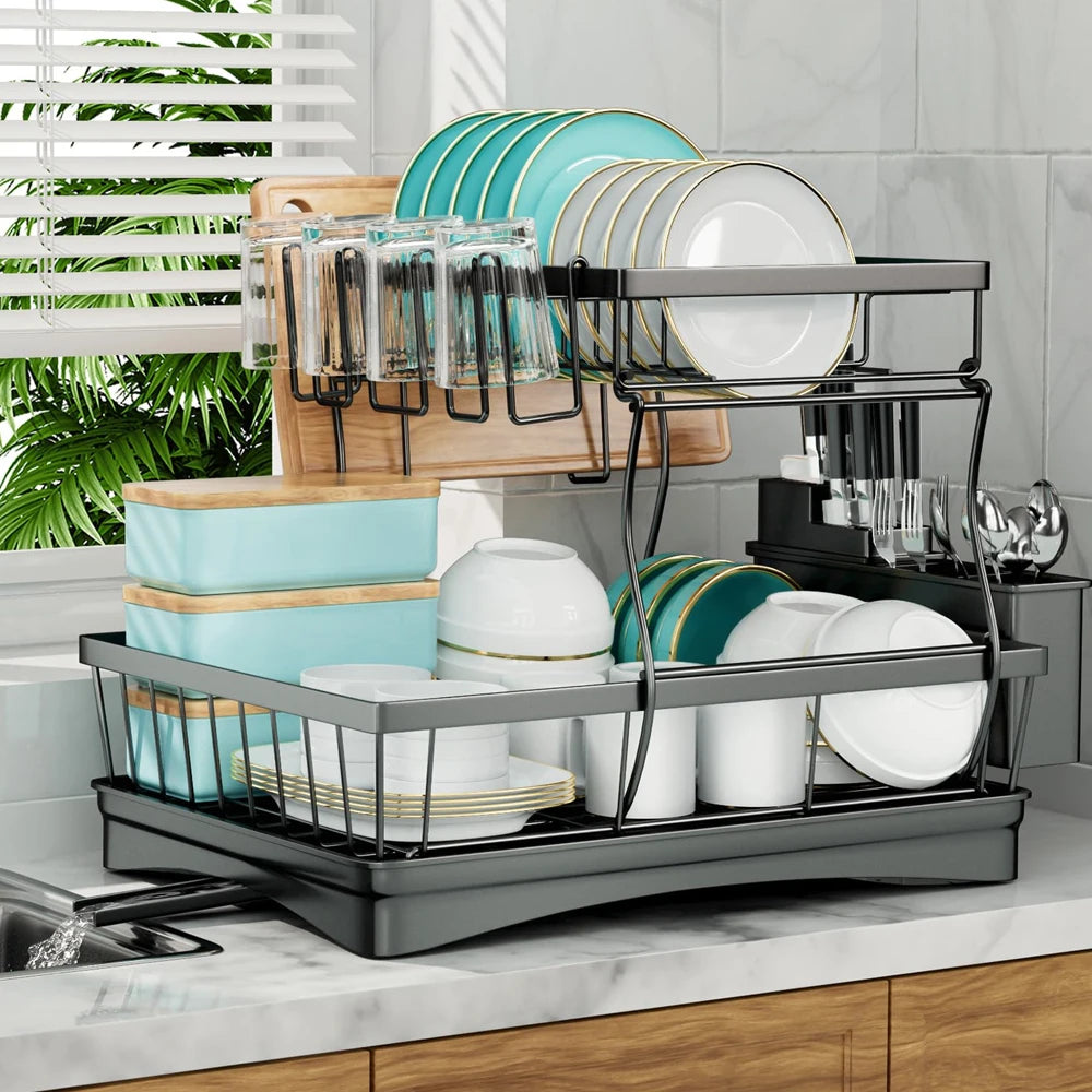2-Tier Dish Drying Rack