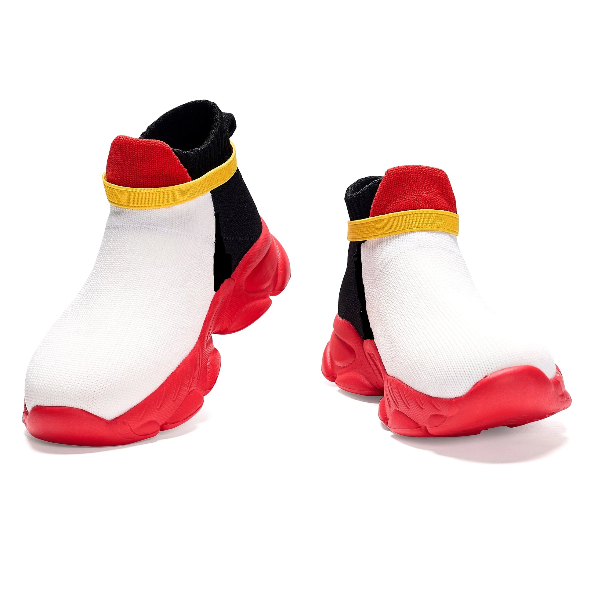 Red, Black and White Sneakers