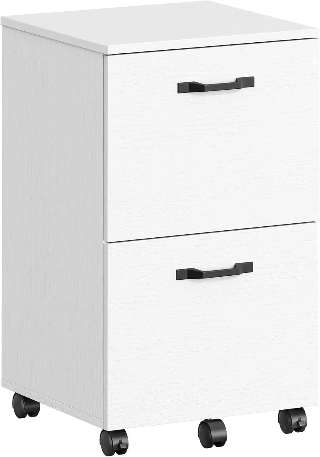 Rolling White File Cabinet