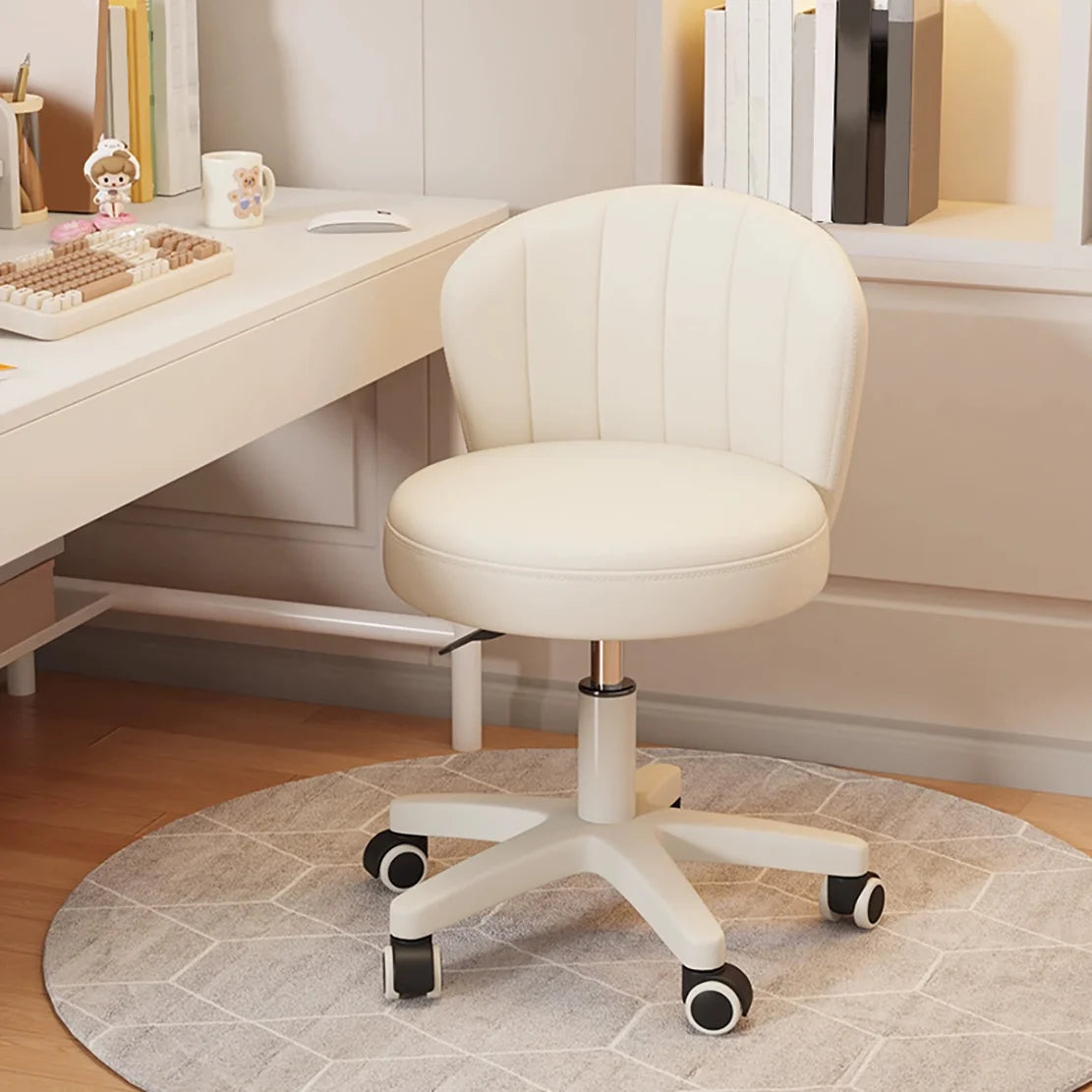 Round Rolling Armless Comfy Work Spa Chair