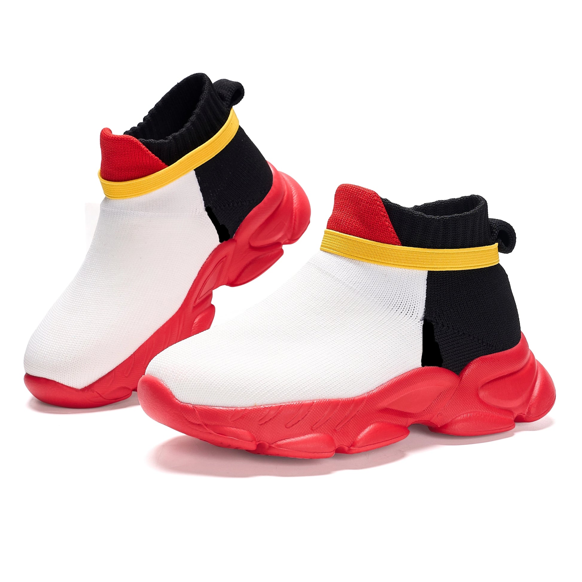Red, Black and White Sneakers