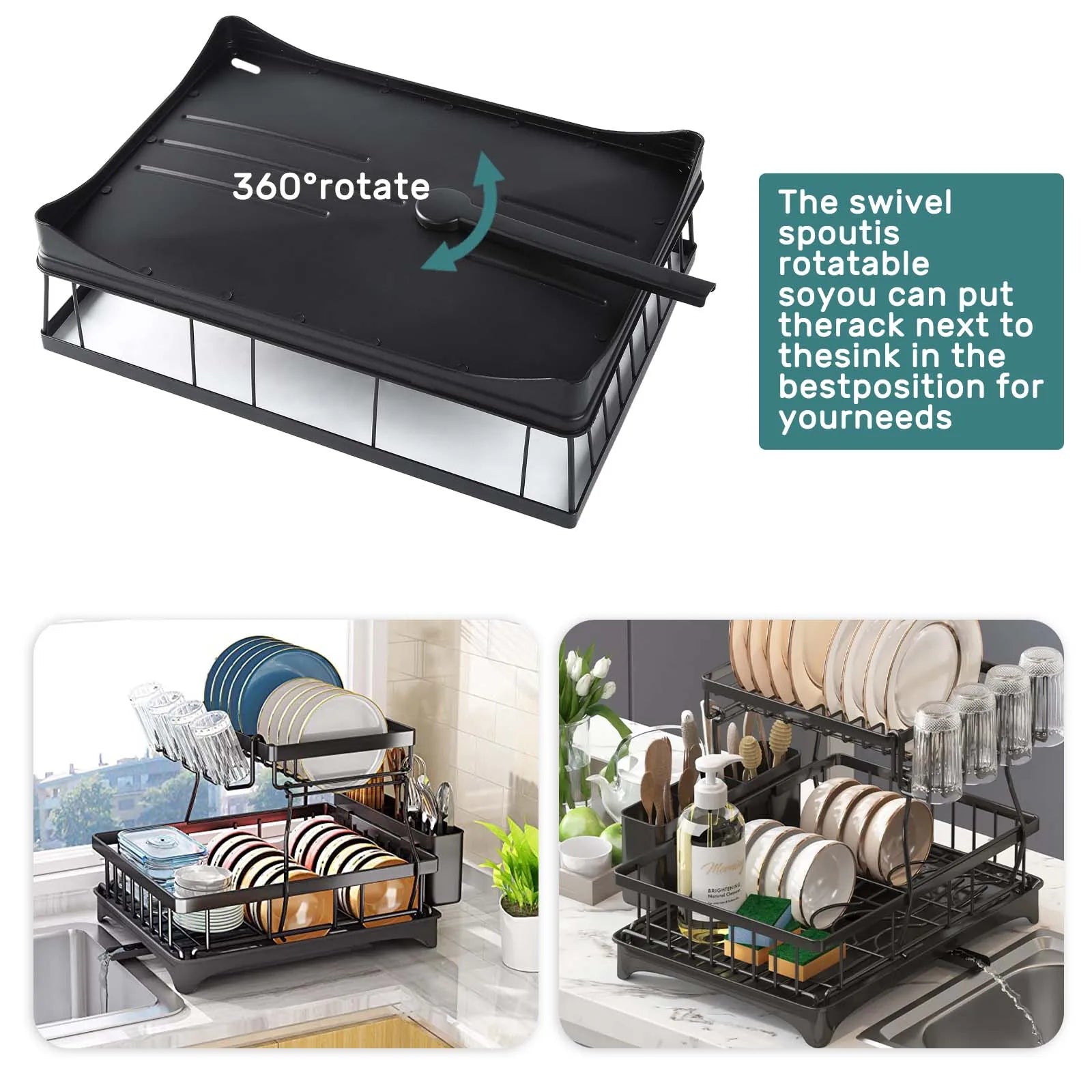 2-Tier Dish Drying Rack
