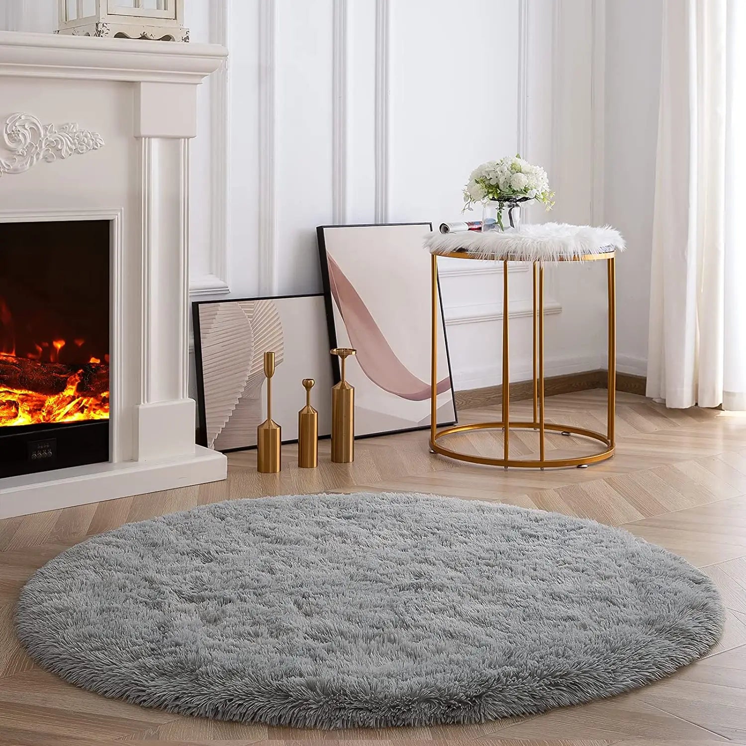 Round Plush Carpet