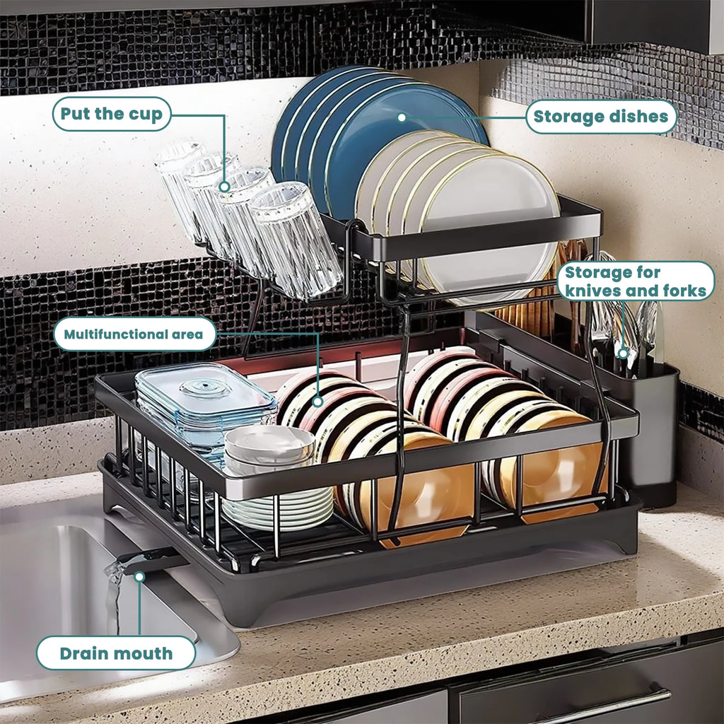 2-Tier Dish Drying Rack